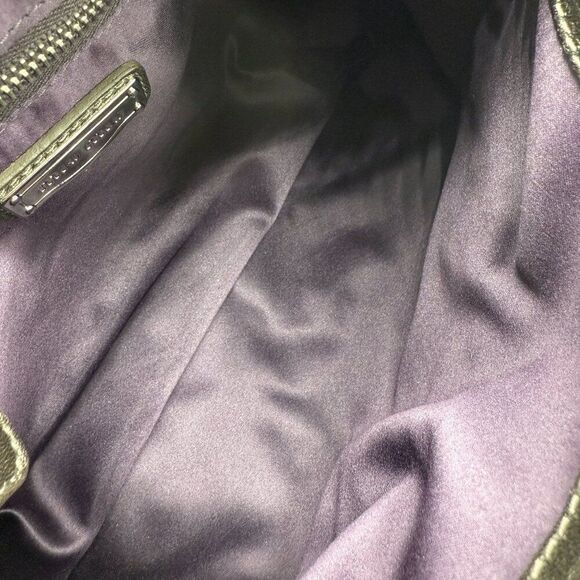 Miu Miu Metallic Silver Braided Handle Flap Hobo - Picture 7 of 7